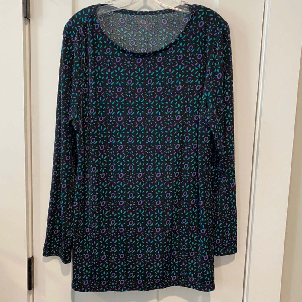 Coldwater Creek Long Sleeve Polyester Tunic Size L